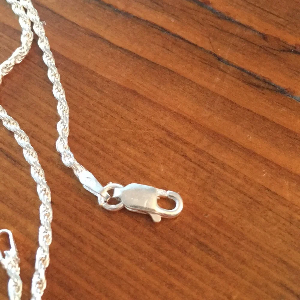 Vintage Sterling 22” Twist Rope Chain